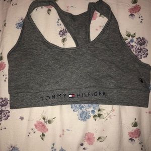 Grey Tommy Hilfiger sports bra